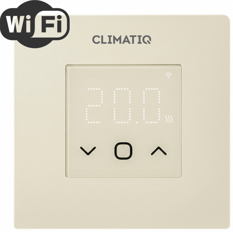 Электронный программируемый терморегулятор CLIMATIQ FD WI-FI слоновая кость