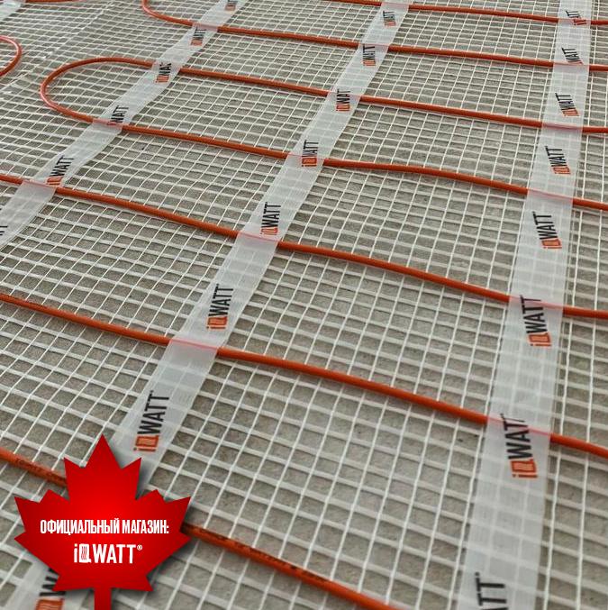 Тонкий самоклеящийся греющий мат IQ FLOOR MAT 150 Вт/м.кв - 2,5м²