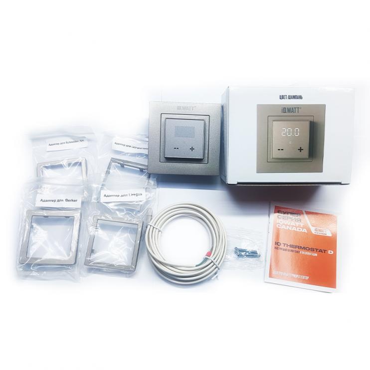 Электронный программируемый термостат IQ THERMOSTAT D шампань WI-FI